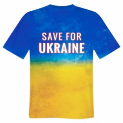 Мужская футболка 3D Save for Ukraine - PrintSalon