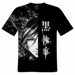 Чоловіча футболка 3D Себастьян Темний Дворецький - PrintSalon