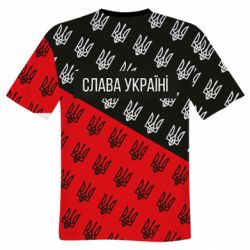 Чоловіча футболка 3D Слава Україні, смерть ворогам! - PrintSalon