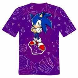 Чоловіча футболка 3D Sonic and space - PrintSalon