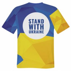 Чоловіча футболка 3D Stand with UKRAINE geometric - PrintSalon