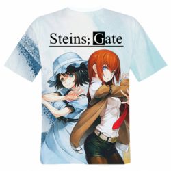 Мужская футболка 3D Врата Штейна. Маюри и макисе