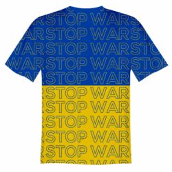 Мужская 3D футболка Stop War Stop War