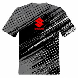 Мужская футболка 3D Suzuki and grunge background-PrintSalon Мужская футболка 3D Suzuki and grunge background