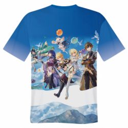 Мужская футболка 3D Teyvat Genshin Impact