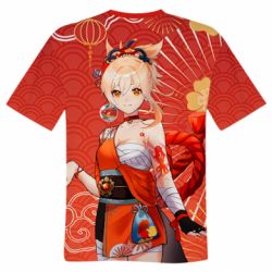 Мужская футболка 3D Yoimiya Genshin Impact