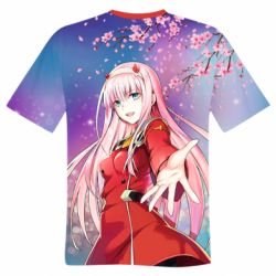 Чоловіча футболка 3D Zero Two Darling In The Franxx