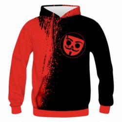 Чоловіче 3D худі Бабл Квас червоний арт - PrintSalon