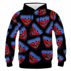 Мужское 3D худи Хаги Ваги Паттерн - PrintSalon