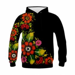 Чоловіче 3D худі Петриківський розпис - PrintSalon