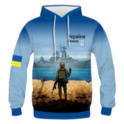 Мужское 3D худи Русский корабль...