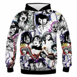 Чоловіче 3D худі Ahegao anime characters manga - PrintSalon