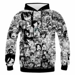Чоловіче 3D худі Ahegao manga - PrintSalon