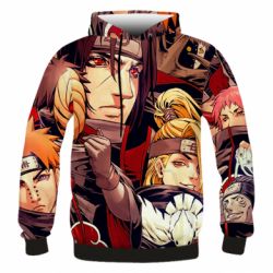 Чоловіче 3D худі Akatsuki Members - PrintSalon