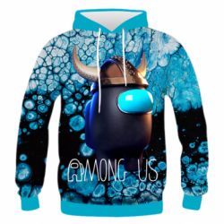 Чоловіче 3D худі Among us Viking - PrintSalon