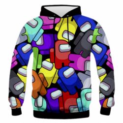 Мужское 3D худи Among us multicolored - PrintSalon