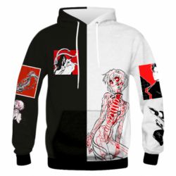 Мужское 3D худи Anime collage - PrintSalon