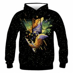 Чоловіче 3D худі Art fox - PrintSalon