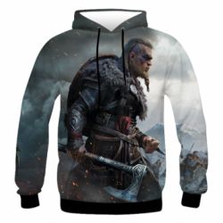 Мужское 3D худи Assassin's Creed Valhalla - PrintSalon