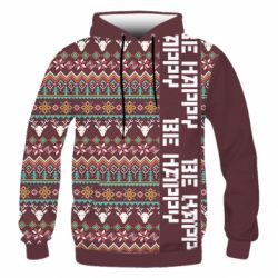 Чоловіче 3D худі Be Happy - Deers Pattern - PrintSalon