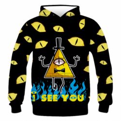 Чоловіче 3D худі Bill Cipher - PrintSalon