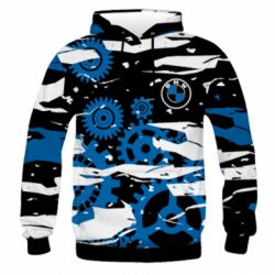 Мужское 3D худи BMW logo and art background - PrintSalon