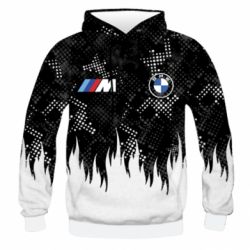 Мужское 3D худи BMW logo and grunge background