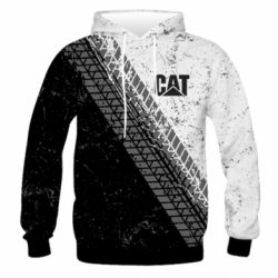 Мужское 3D худи CAT and tires