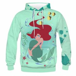 Чоловіче 3D худі Cute and shy Ariel - PrintSalon