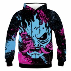 Чоловіче 3D худі Cyberpunk Spray Neon - PrintSalon