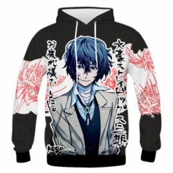 Мужское 3D худи Dazai Osamu - PrintSalon