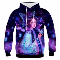 Мужское 3D худи Demon Slayer - Shinobu Kocho - PrintSalon