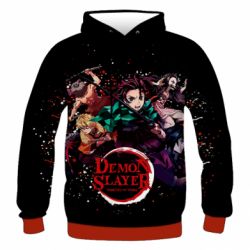 Чоловіче 3D худі Demon Slayer - PrintSalon