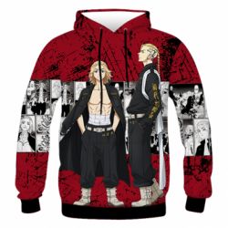 Чоловіче 3D худі Draken And Mikey Tokyo Revengers - PrintSalon