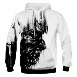 Мужское 3D худи Dying Light, black and white - PrintSalon
