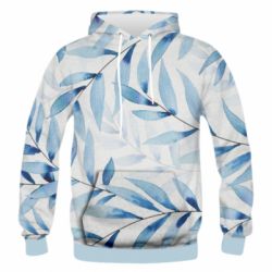 Чоловіче 3D худі Fern pattern - PrintSalon