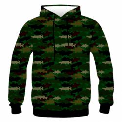 Чоловіче 3D худі Fisherman Camouflage - PrintSalon