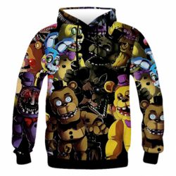 Чоловіче 3D худі FNAF Animatronics - PrintSalon