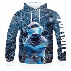 Мужское 3D худи Fortnite Freezing Fishstick - PrintSalon
