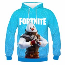 Мужское 3D худи Fortnite Snowman - PrintSalon