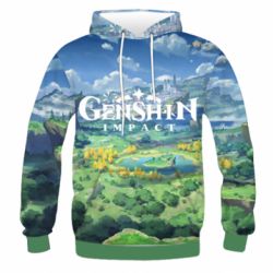 Чоловіче 3D худі Genshin Impact World - PrintSalon