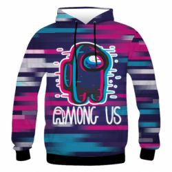 Мужское 3D худи Glitch Among Us - PrintSalon