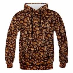 Чоловіче 3D худі Кавові зерна - PrintSalon