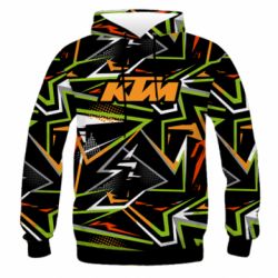 Чоловіче 3D худі KTM orange logo - PrintSalon
