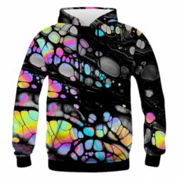 Чоловіче 3D худі liquid spots - PrintSalon