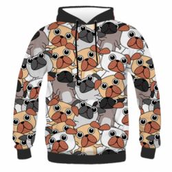 Чоловіче 3D худі Little puppies - PrintSalon