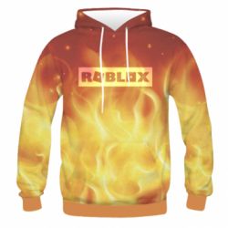 Чоловіче 3D худі Logo and fire - PrintSalon