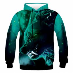 Мужское 3D худи Magic Wolf - PrintSalon