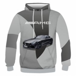 Мужское 3D худи Mercedes GT 1039 - PrintSalon