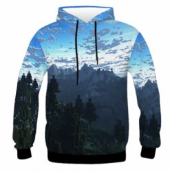 Мужское 3D худи Minecraft nature - PrintSalon